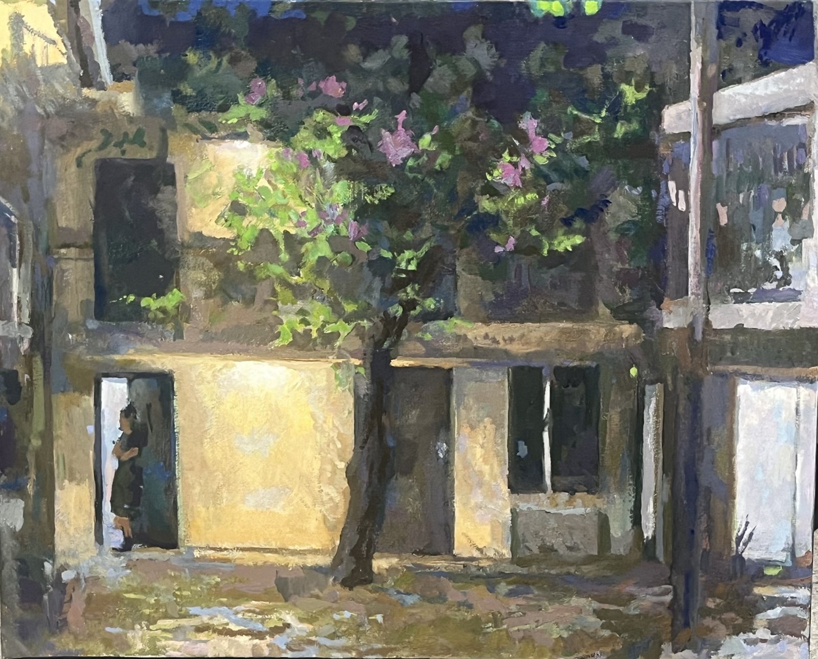 LA QUINTA COURT, Peter Malarkey, oil on linen, 22 x 27 inches, copyright ©2024