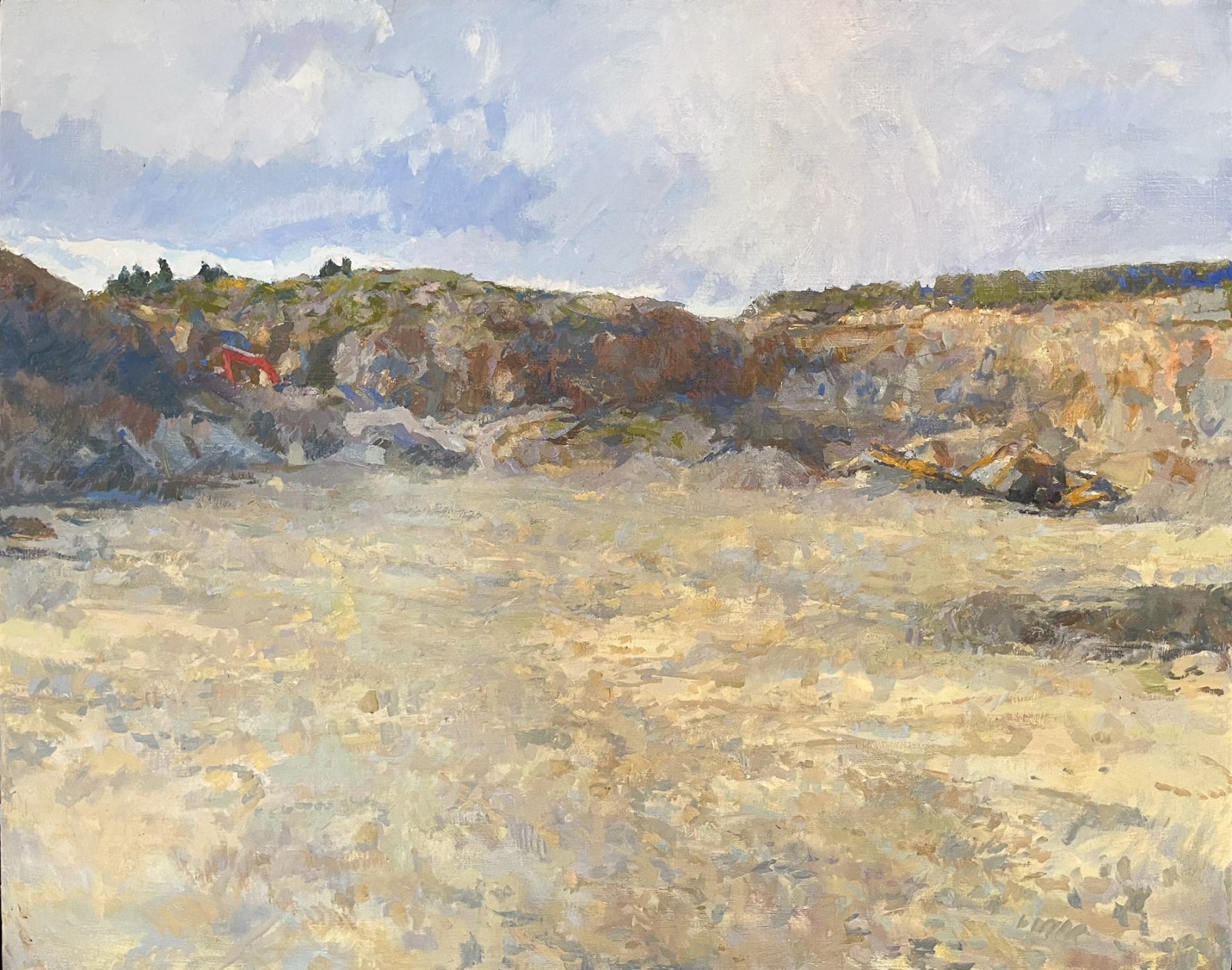 QUARRY NEAR SHELTON, Peter Malarkey, oil on linen, 35 x 44 inches, copyright ©2024