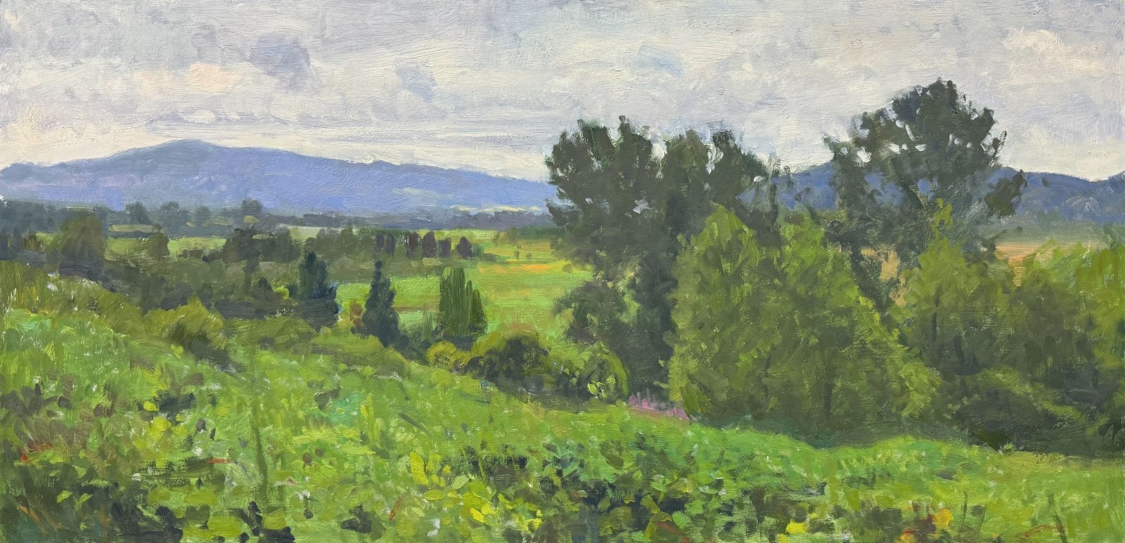 I CAN SEE FOR MILES, William E. Elston, oil on MDH panel, 17 x 36 inches, copyright ©2023